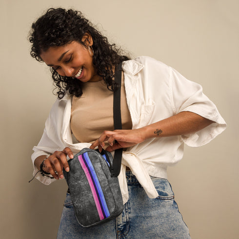 Omnisexual Pride Grunge Stripe Crossbody Bag